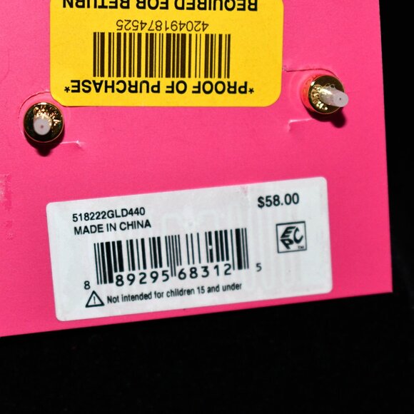 Kurt Geiger Signature Eagle Semi Precious Stud Earrings in Turquoise #518222GLD4 - Picture 4 of 4